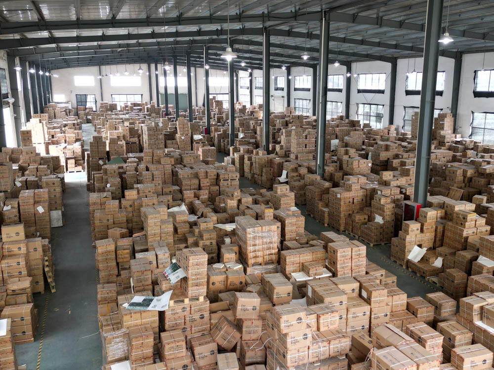 Export cartons palletised for full container load shipment