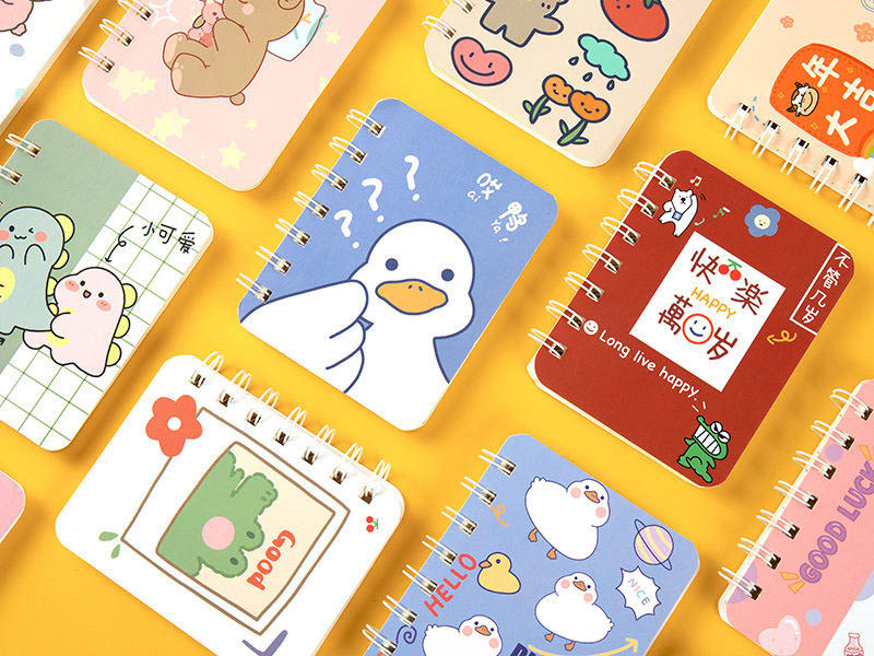 School exercise books with printed covers
