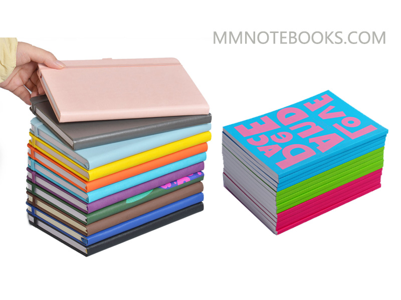 Custom planner and agenda notebooks in a set